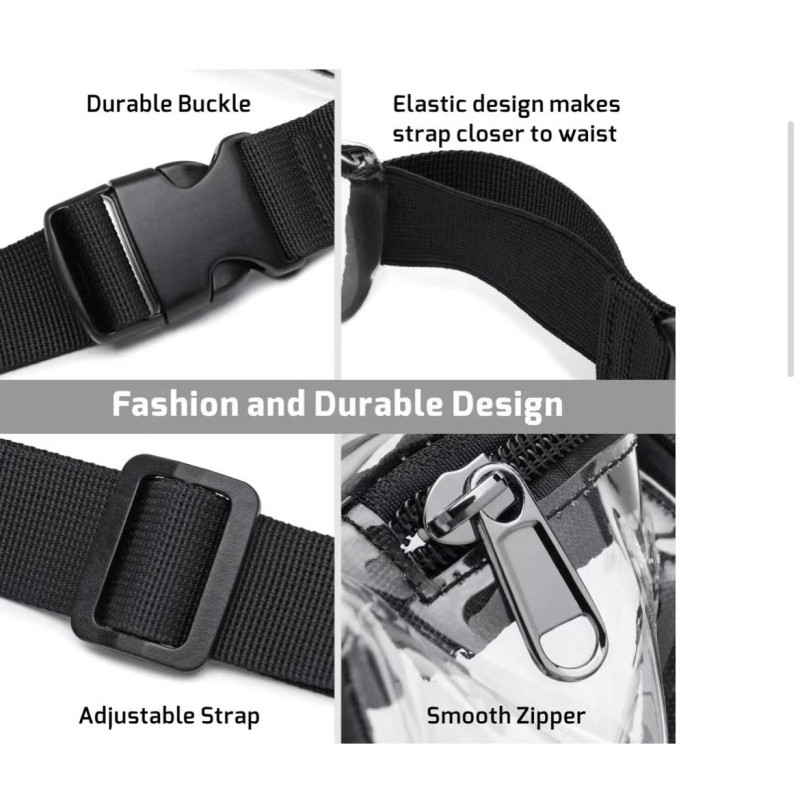 Fanny Packs For Women Men Waterproof Clear Purse Adjustable Belt Bag For Outdoor Sports, Travel, Beach, Events, Concerts