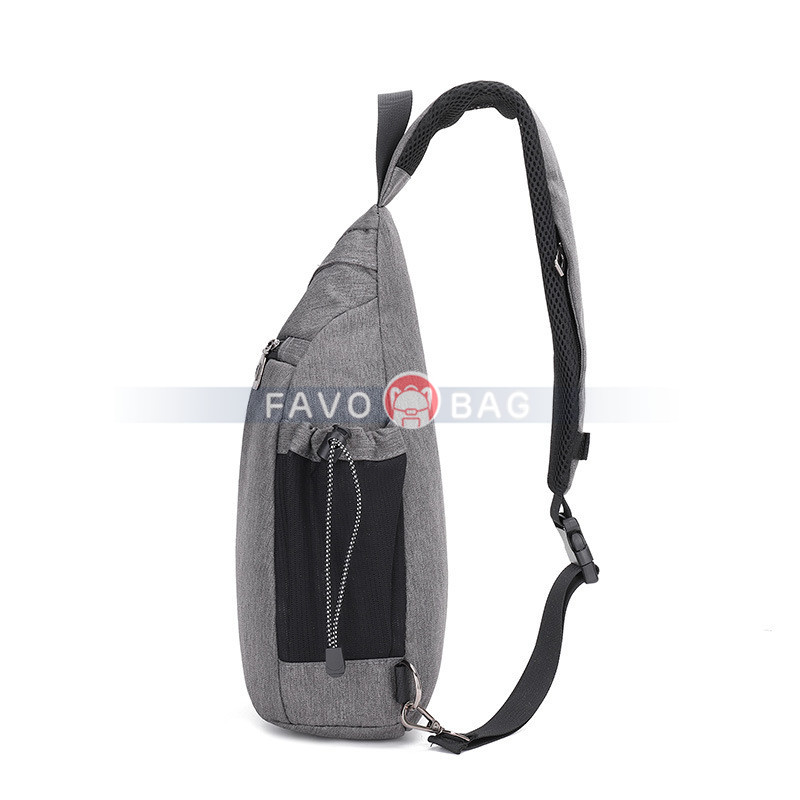 Grey Sling Bag Crossbody Shoulder Chest Backpack