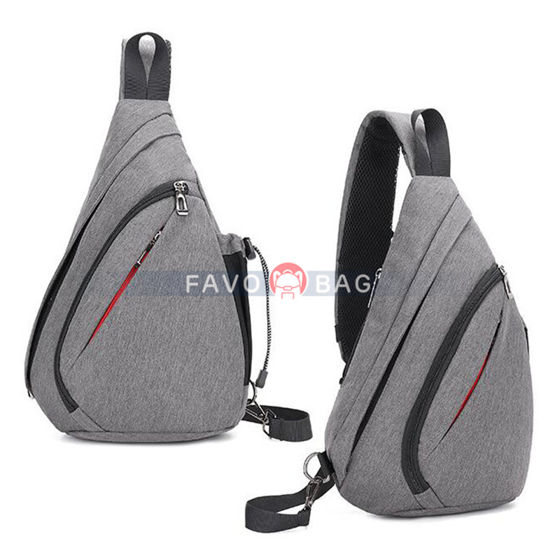 Grey Sling Bag Crossbody Shoulder Chest Backpack
