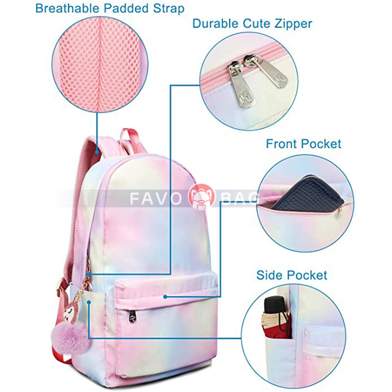 Gradient Backpacks for Girls