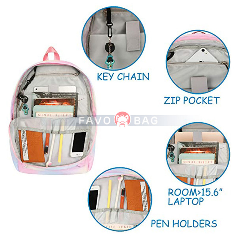 Gradient Backpacks for Girls