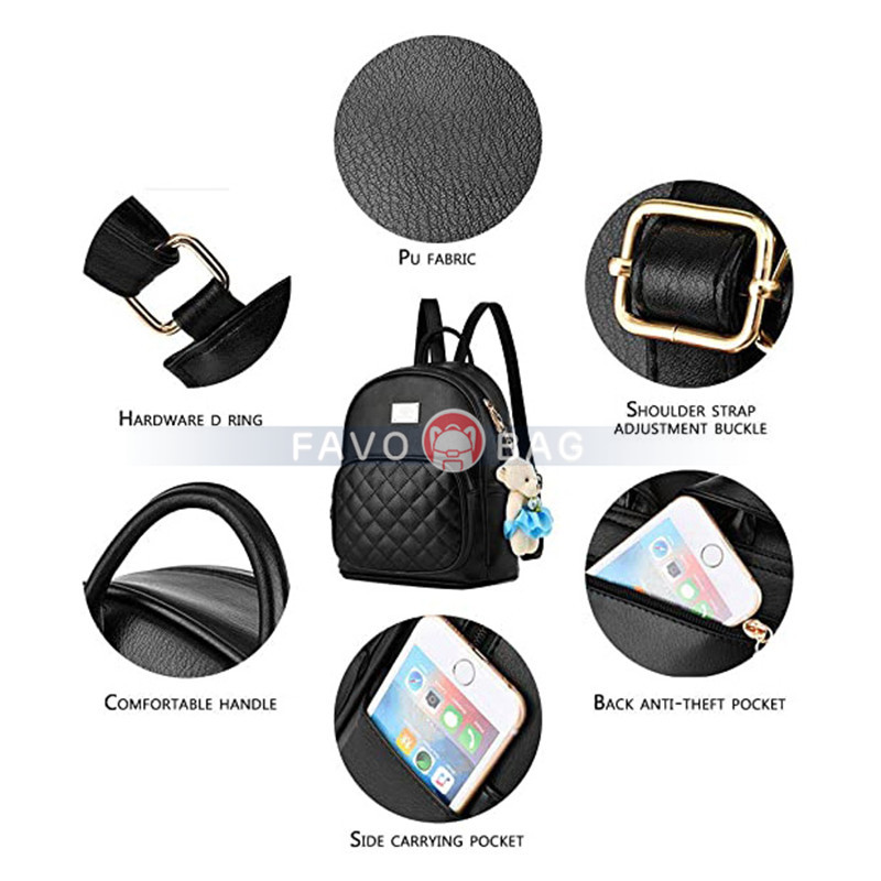 Leather Backpack School Bags Casual Travel Daypacks For Girls