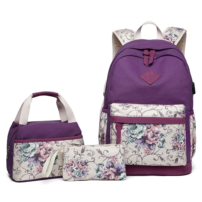 Girls Backpack With Lunch Bag School Backpacks for Teen Girls