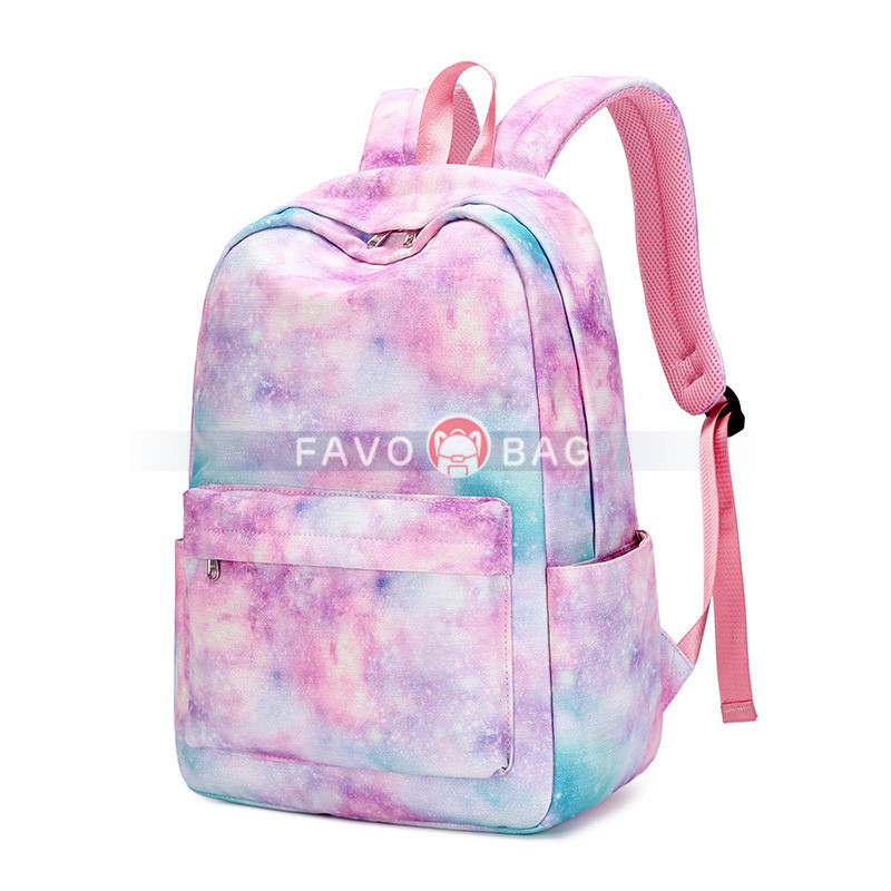 Girls School Backpack Galaxy Schoolbag Fit 15Inch Laptop Bookbag Insulated Lunch Bag For Teens Boys Kids Travel Daypack