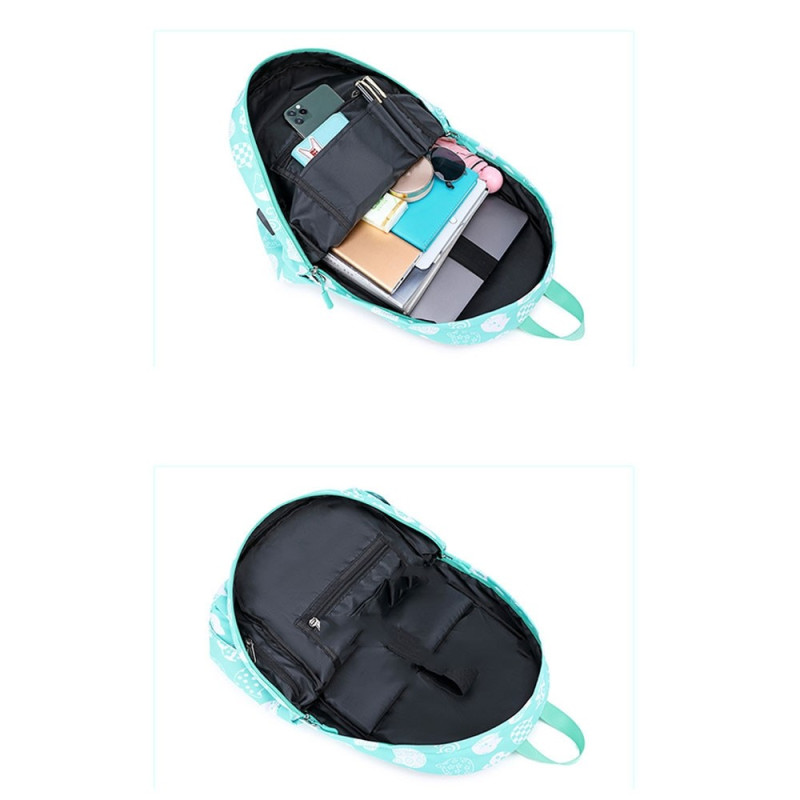 Girls School Backpack Bookbag Outdoor Leisure Daypack With Usb Charger Port