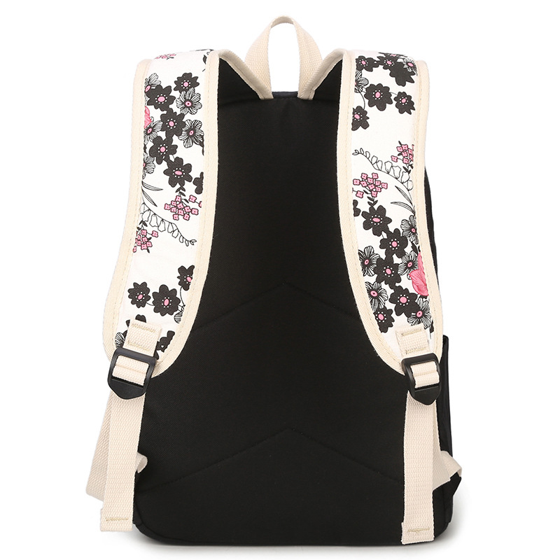 Floral Printed School Backpack Sets with Lunch Bag and Pencil Case