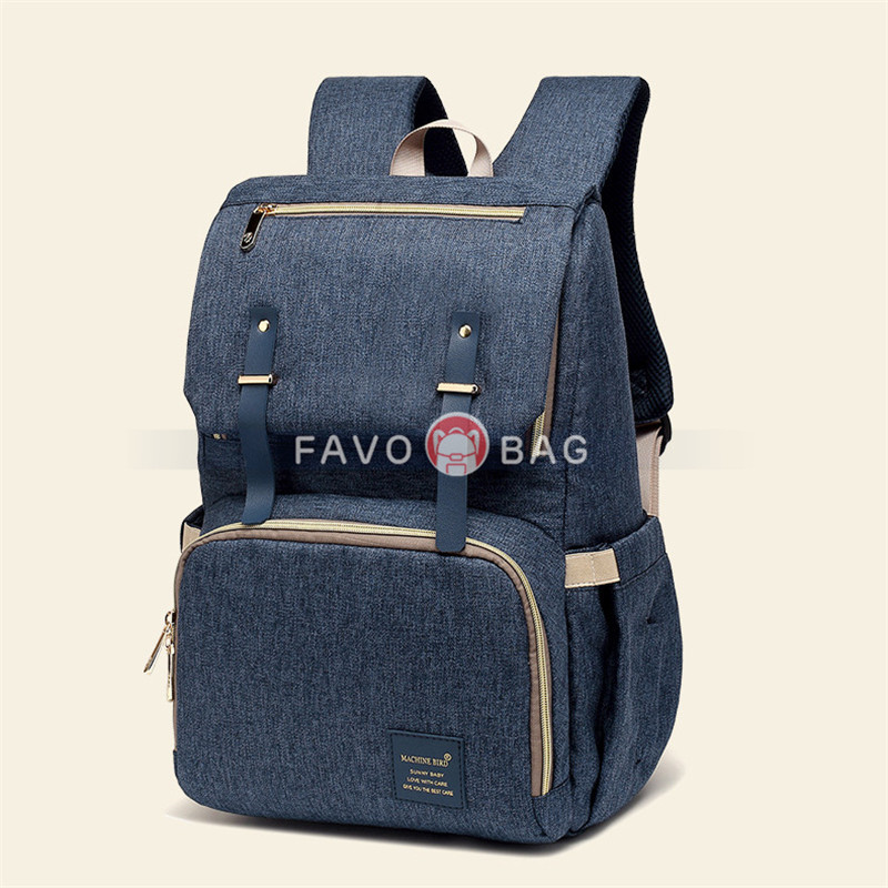 Grey Laptop Vintage College Backpack Travel Laptop Bookbags With Usb Charging Port