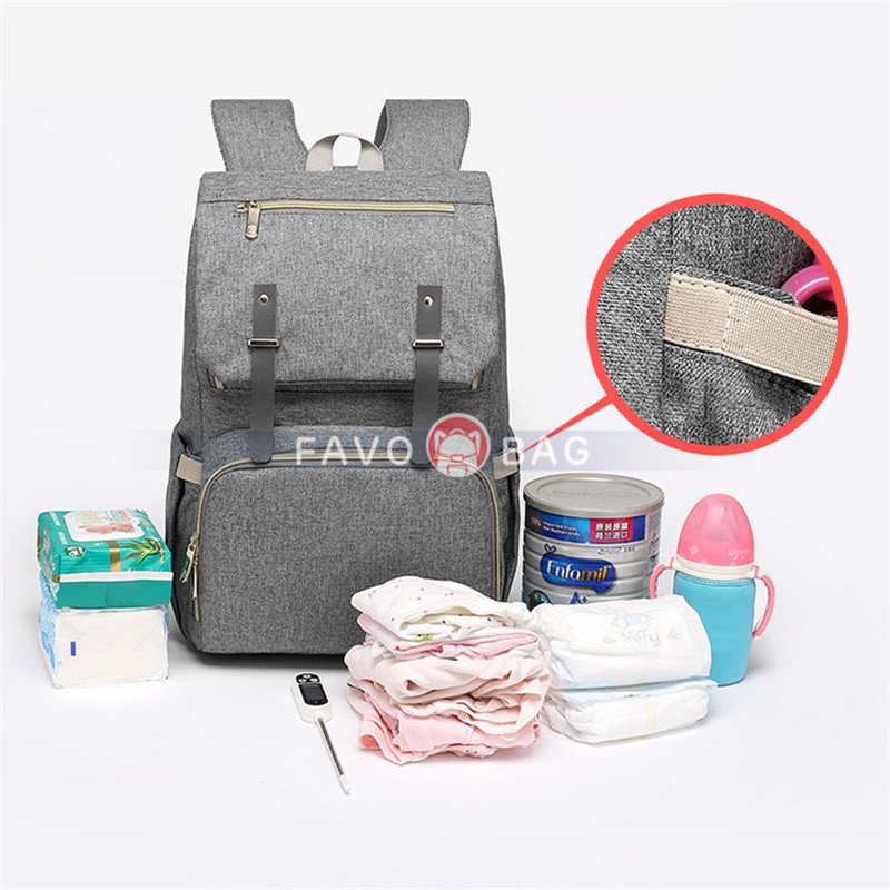 Grey Laptop Vintage College Backpack Travel Laptop Bookbags With Usb Charging Port