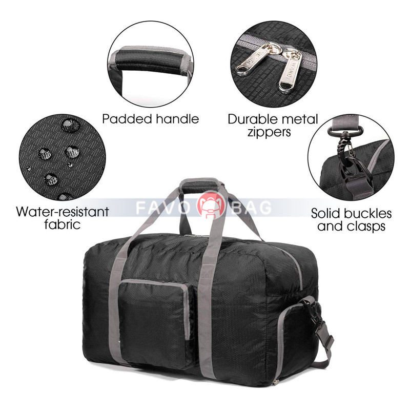 Foldable Duffle Bag for Travel Gym Sports Lightweight Luggage Duffel