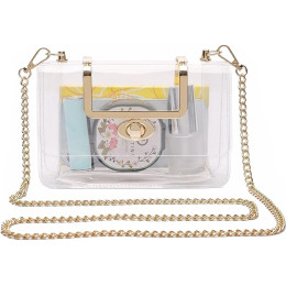 Fashion Clear Purse Stadium Approved For Women Small Clear Crossbody Bag Cute See Through Clutch Mini Shoulder Bag