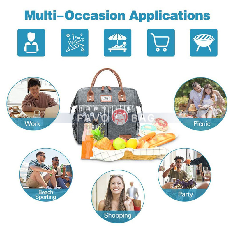 Leakproof Wide Open Lunch Box Reusable Lunch Cooler Bag For Adults Work