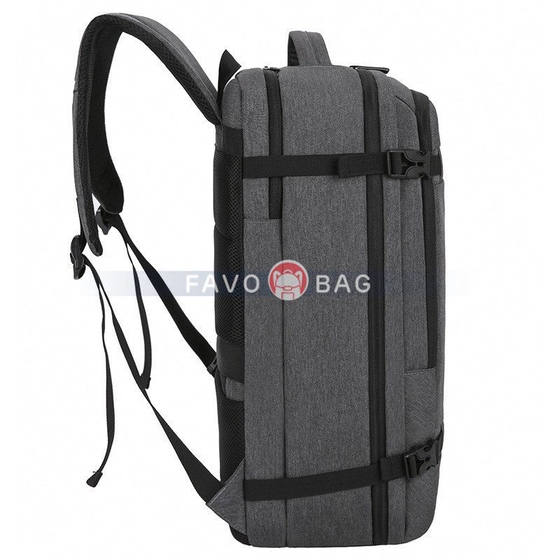 Grey Anti Theft Laptop Backpack Business Travel Slim Backpack With Usb Charging Port School