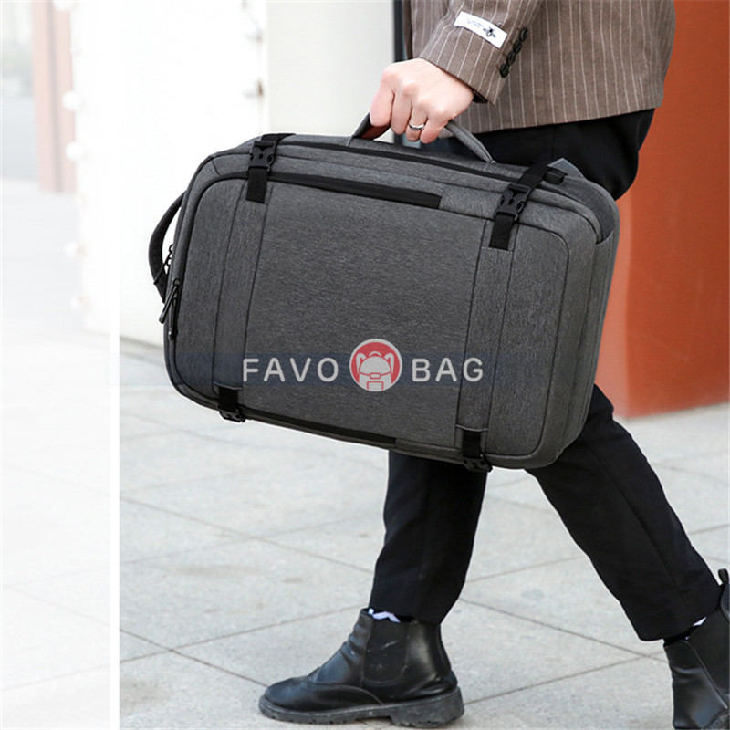 Grey Anti Theft Laptop Backpack Business Travel Slim Backpack With Usb Charging Port School