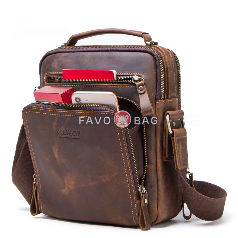 Leather Messenger Bag Purse Crossbody Bags For Work Business