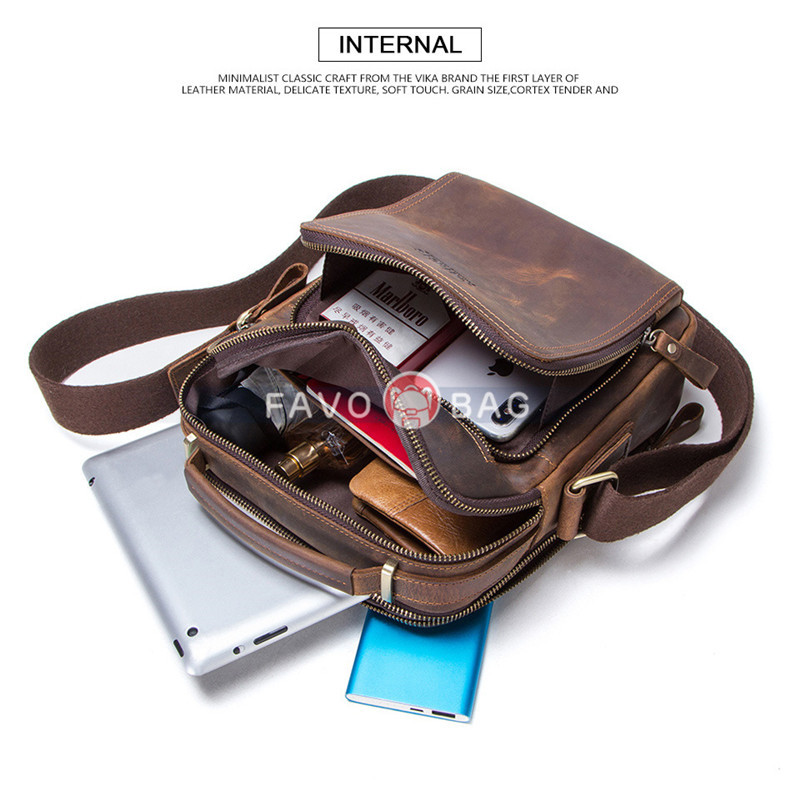 Leather Messenger Bag Purse Crossbody Bags For Work Business