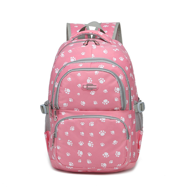 Dog Paw Prints Primary School Backpack Junior Schoolbag Bookbag for Teens Girls