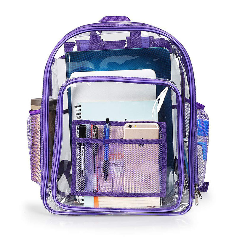 F-color Clear Backpack Heavy Duty Large Waterproof Transparent Backpack Bag