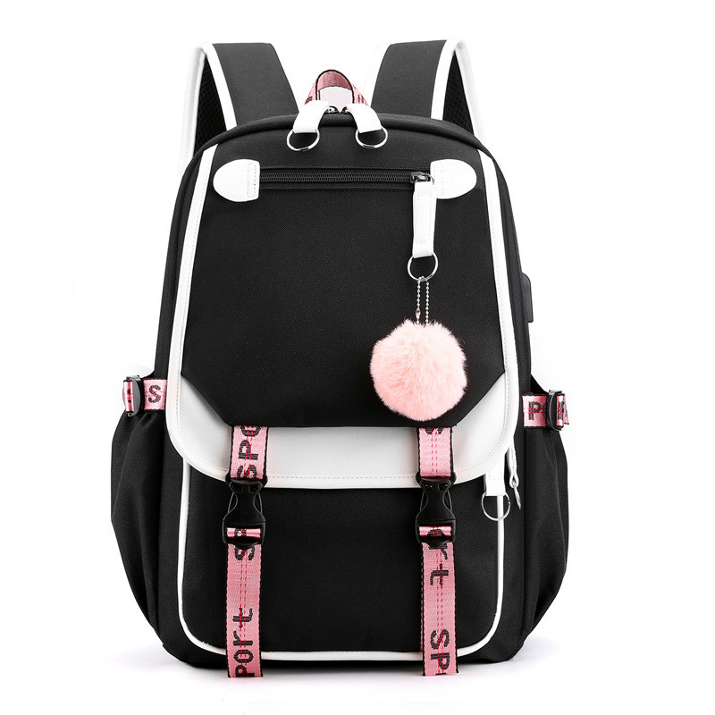 Girl Backpack School Bag With Usb Charging And Headphone Port 