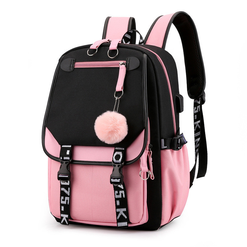 Girl Backpack School Bag With Usb Charging And Headphone Port 