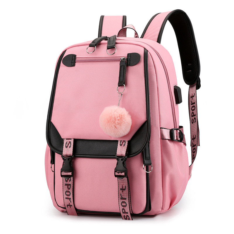 Girl Backpack School Bag With Usb Charging And Headphone Port 