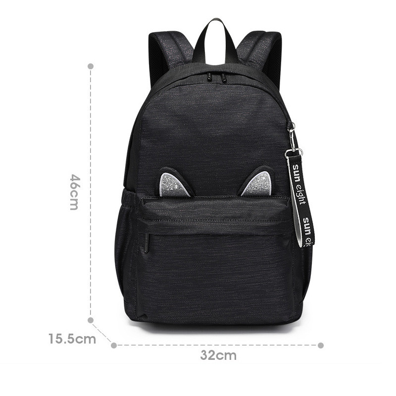 Girls Backpack Cat Ears Kid'S Casual Daypacks School Bag Lightweight