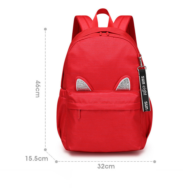 Girls Backpack Cat Ears Kid'S Casual Daypacks School Bag Lightweight