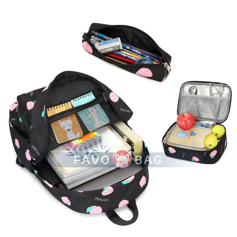 Fresh and Sweet Student Bag Cute Printed Backpack Fashion Junior High School Student Backpack