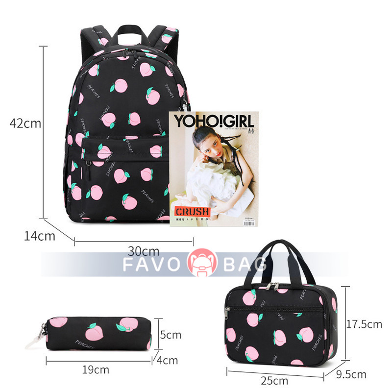 Fresh and Sweet Student Bag Cute Printed Backpack Fashion Junior High School Student Backpack