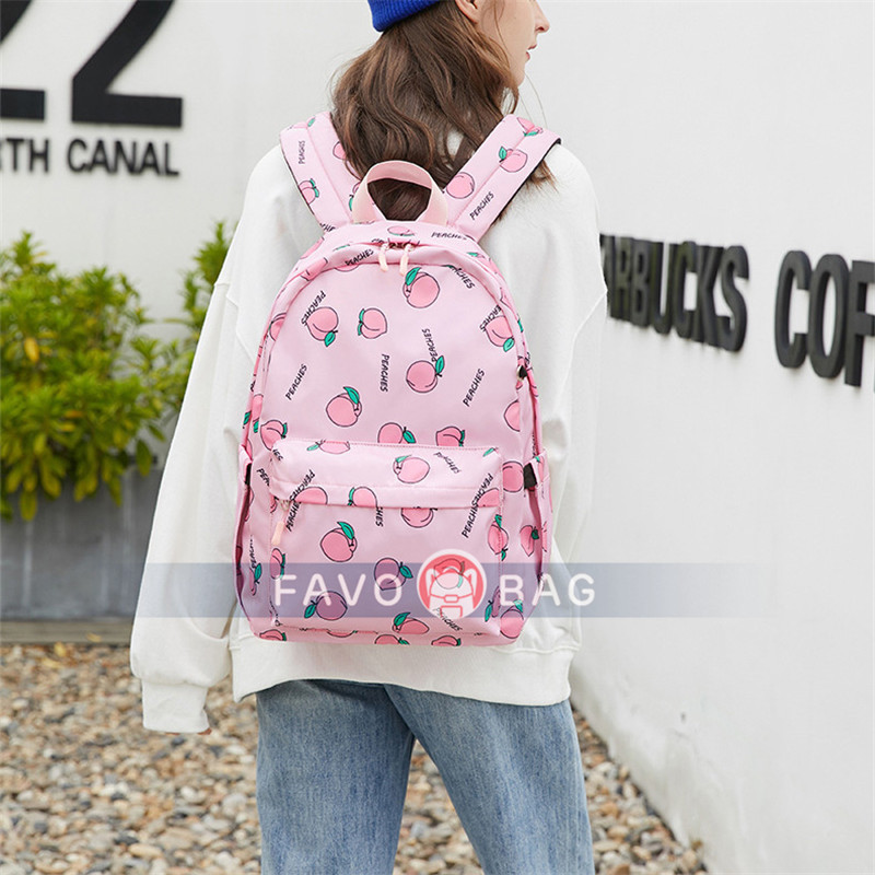 Fresh and Sweet Student Bag Cute Printed Backpack Fashion Junior High School Student Backpack