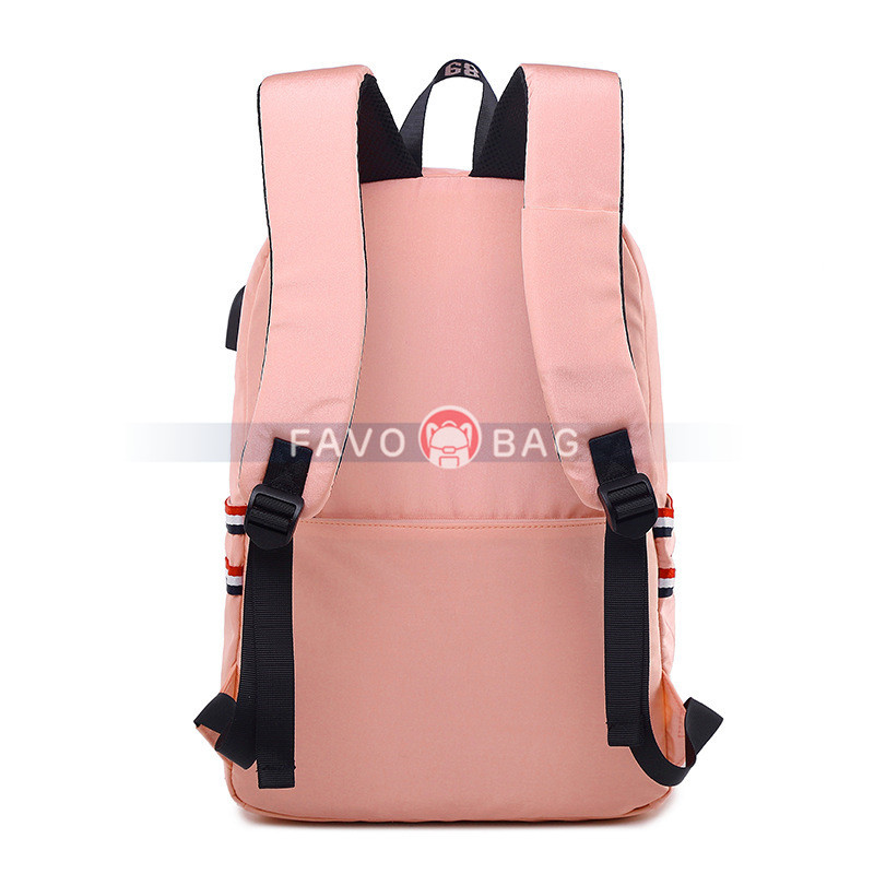 Grey Usb Diaper Bag Backpack With Stroller Straps Baby Changing Pad