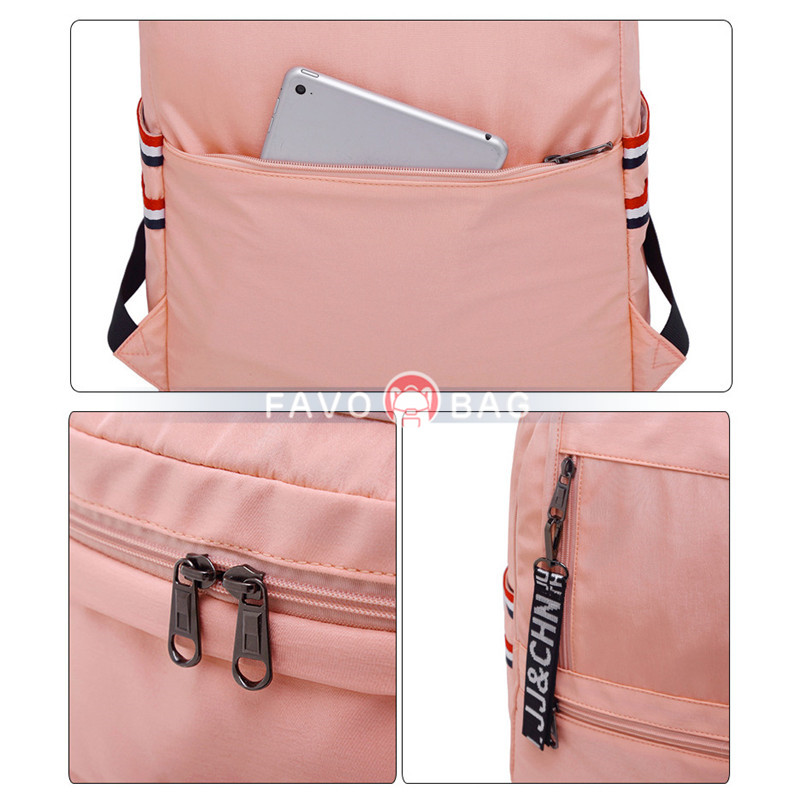 Grey Usb Diaper Bag Backpack With Stroller Straps Baby Changing Pad