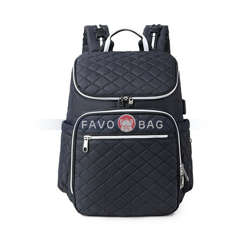 Diaper Bag Backpack Soft Multi-Function Baby Travel Bag with Changing Pad & Packing Cubes