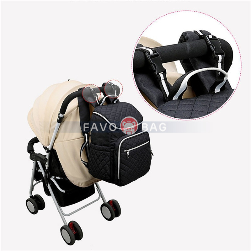 Diaper Bag Backpack Soft Multi-Function Baby Travel Bag with Changing Pad & Packing Cubes