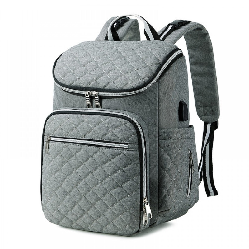 Diaper Bag Backpack Soft Multi-Function Baby Travel Bag with Changing Pad & Packing Cubes