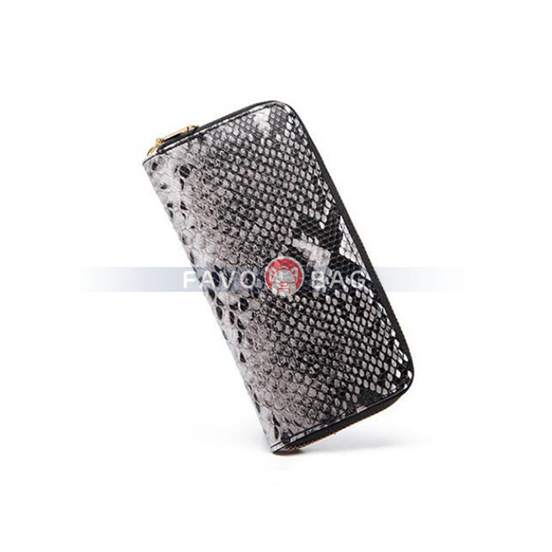 Genuine Leather Handbags for Women Snake Skin Pattern Top-handle Bag Tote Bag Wallet