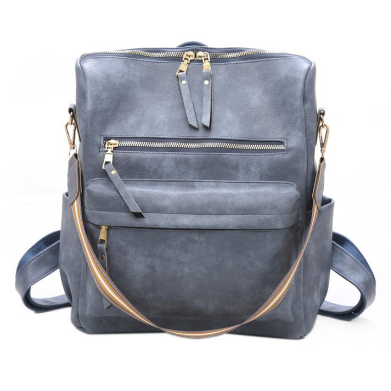 Young Women PU Backpack 19 Inches Large Capacity Student Bag